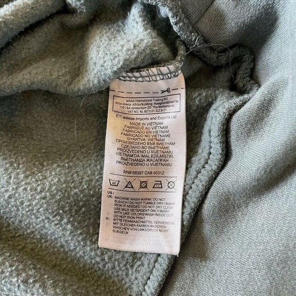 Adidas Womens Small Long Sleeve Fleece Crewneck Pullover Sweatshirt Sweater Logo - Picture 6 of 6